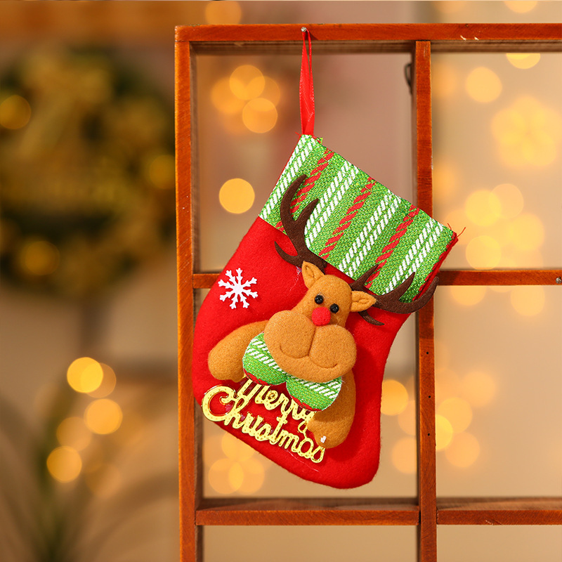Tất Giáng sinh cỡ lớn treo trang trí giáng sinh, phụ kiện trang trí Noel
