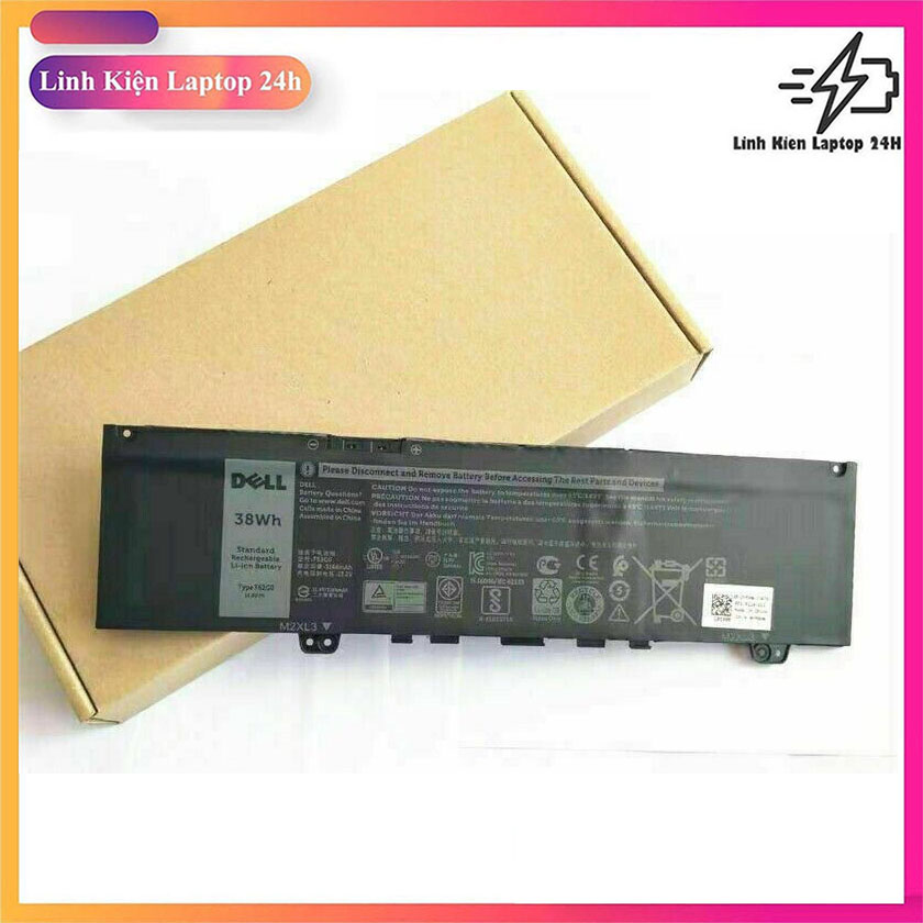 Pin laptop dell inspiron 13 7370 7373 7386 5370 7380, vostro 5370 f62g0 38wh