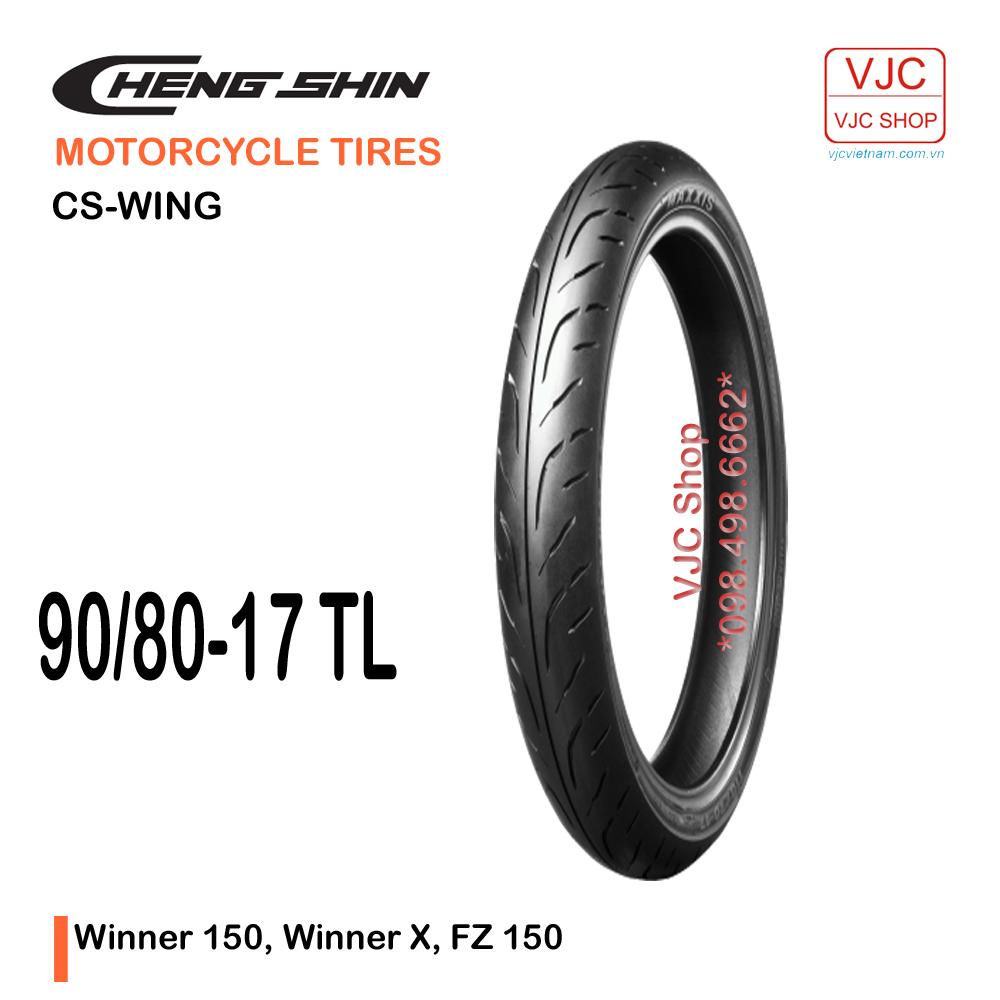 Vỏ trước xe Winner 150 Cheng Shin 90/80-17 CS-WING loại không dùng ruột
