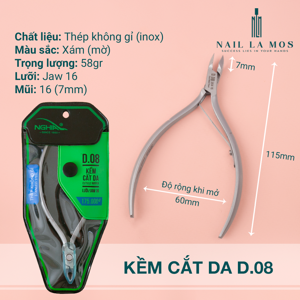 Kềm cắt da kềm nghĩa d01 d04 d09 d205 d401 d18 d555 d777 chính hãng - kìm nhặt da thép không gỉ chuyên dụng làm nail