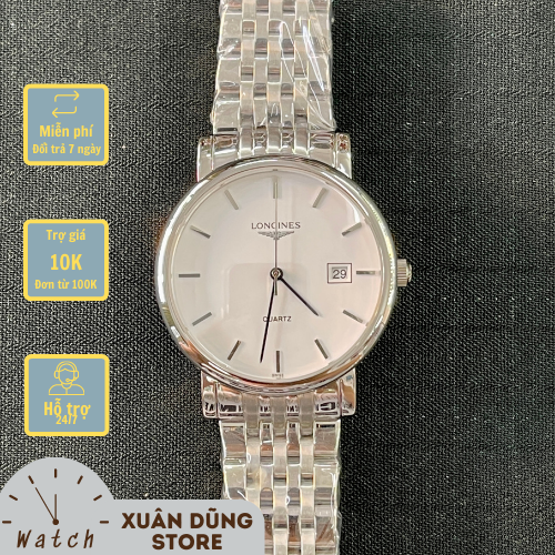 Đồng hồ LONGINES- Đồng hồ cao cấp, chống nước, chống xước, màu vàng, trắng