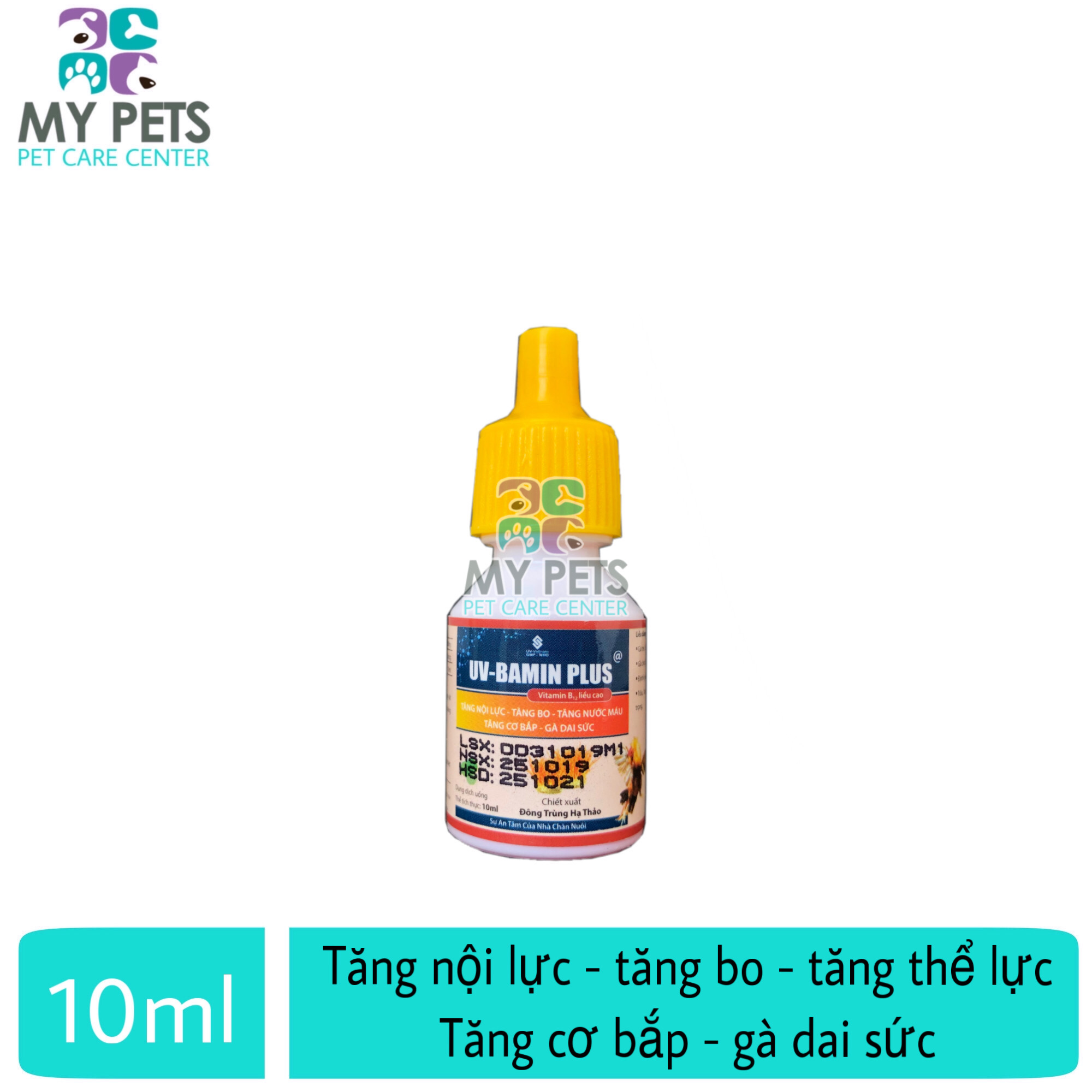 UV - BAMIN PLUS tăng bo tăng nội lực tăng nước máu tăng cơ bắp giúp gà dai sức - lọ 10ml