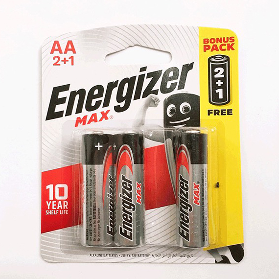 Combo 2 vỉ pin AA Energizer Alkaline chính hãng (1 vỉ 3 viên)
