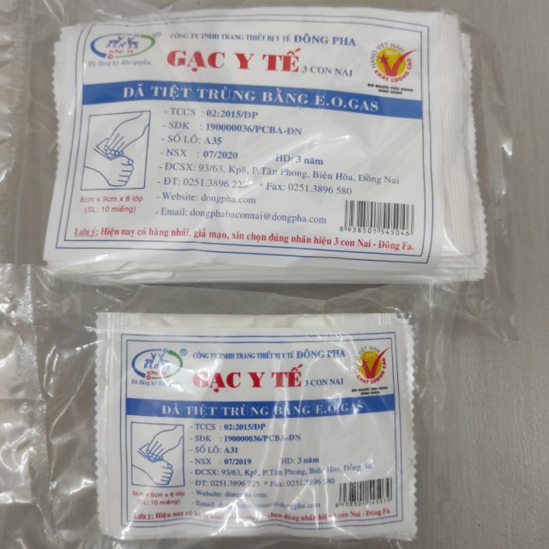 (Q1-HCM) Gạc Y Tế Tiệt Trùng Đông Pha