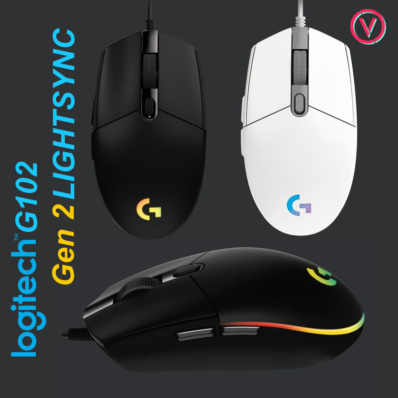 Chuột máy tính LogitechChuột Logitech - Chuột chuyên game có dây Logitech G102 đenChuột Gaming Logitech G102 Gen2 Lightsync