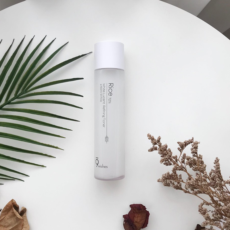 Nước Hoa Hồng 9Wishes Rice 72% White Lucentrefining Toner 150ml