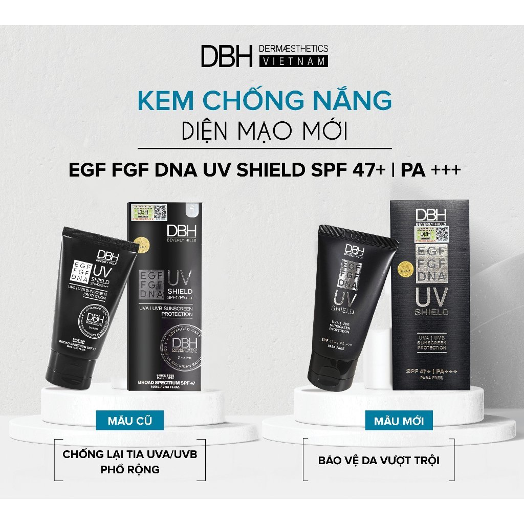 Kem chống nắng DBH EGF UV SHIELD SPF50+ PA +++ 60ml