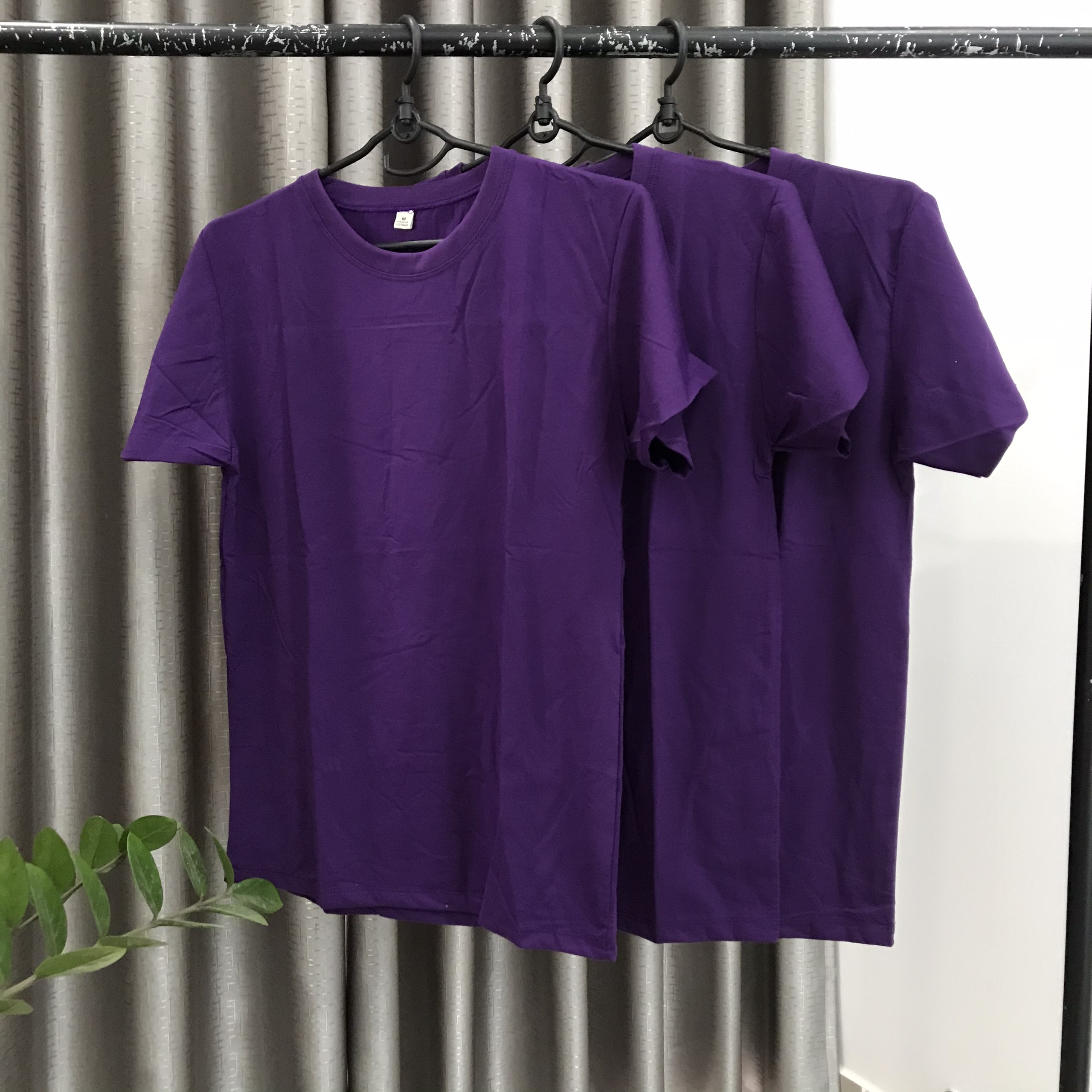 Áo Thun Màu Tím Đậm Vải Dày Đẹp