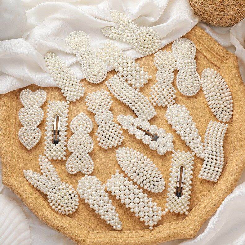 Kẹp tóc ngọc trai nhiều mẫu đáng yêu