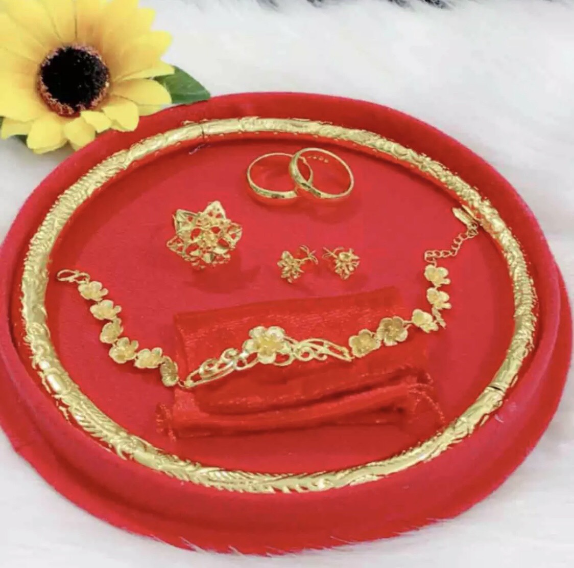 Bộ trang sức cưới cao cấp mạ vàng 24k