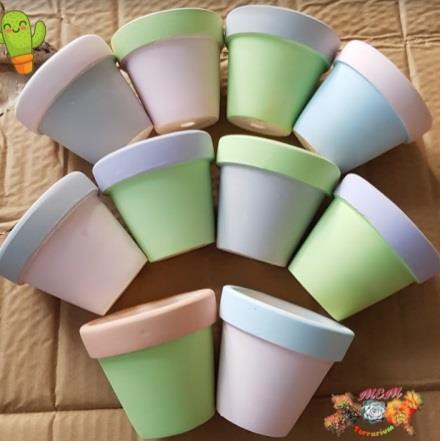Chậu siêu nhỏ sơn 2 màu