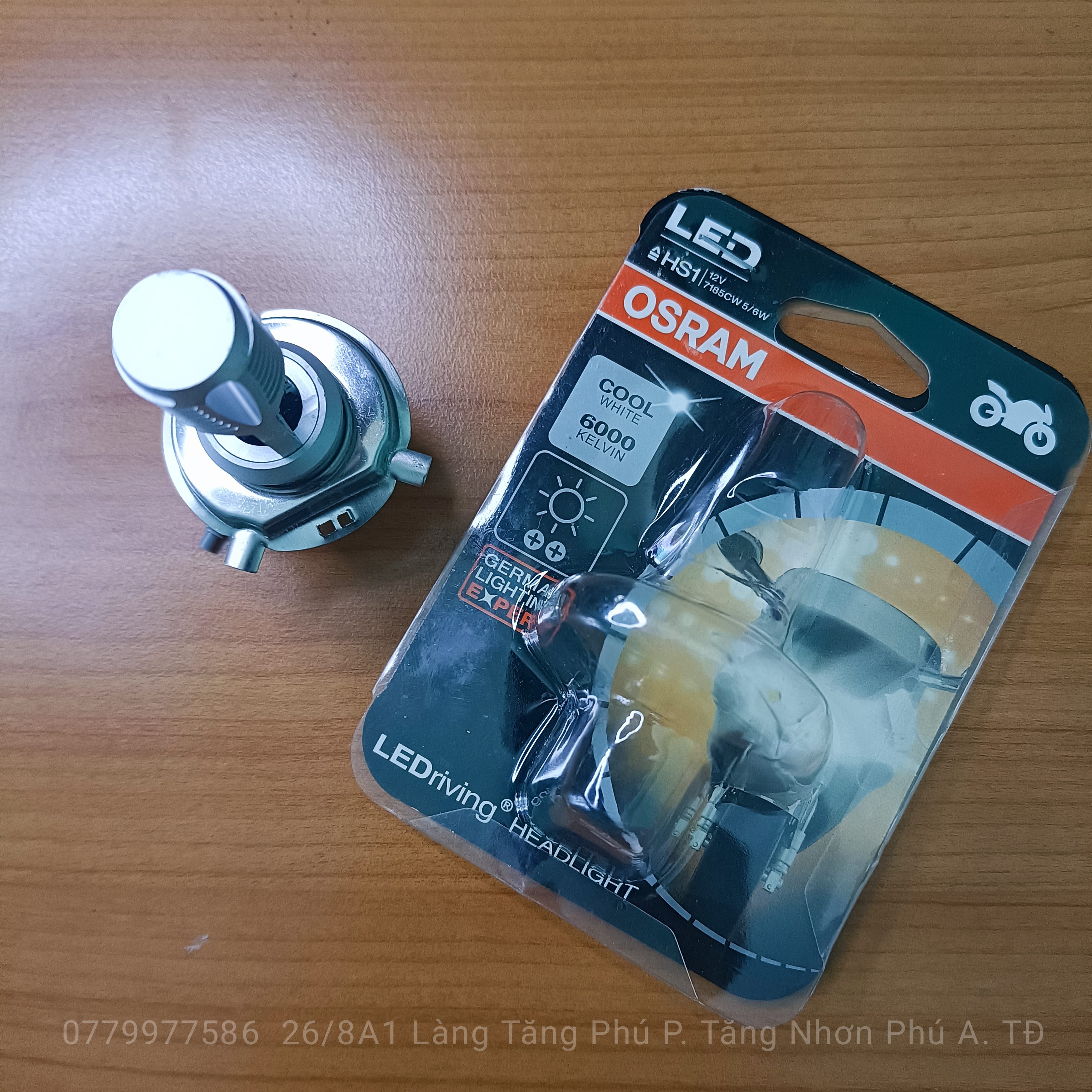 Đèn pha Led xe máy chân H4, M5 cho Dream, Sirius, Wave...