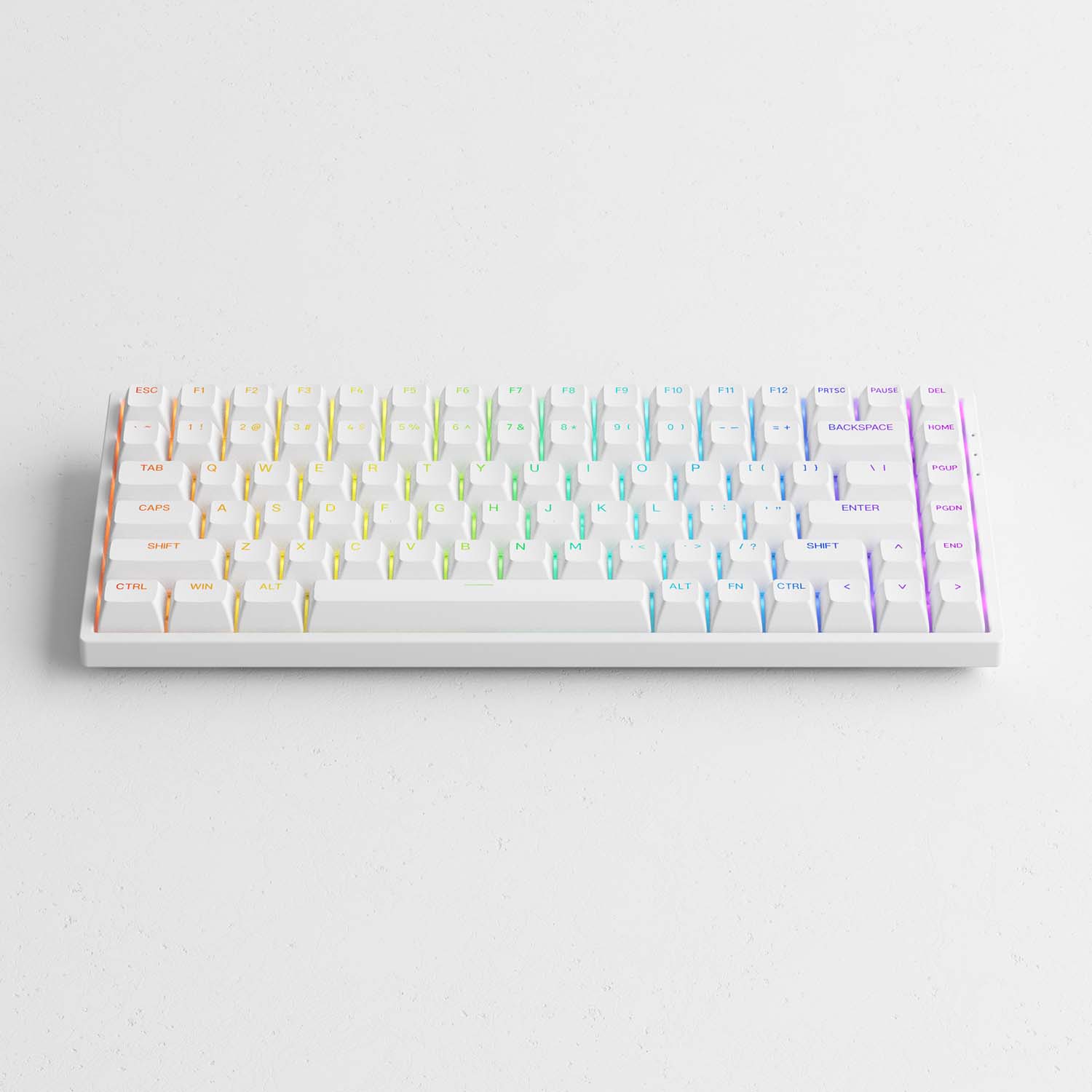 Bàn phím cơ AKKO 3084 v2 RGB – White (Foam tiêu âm / Hotswap / AKKO CS Jelly switch)