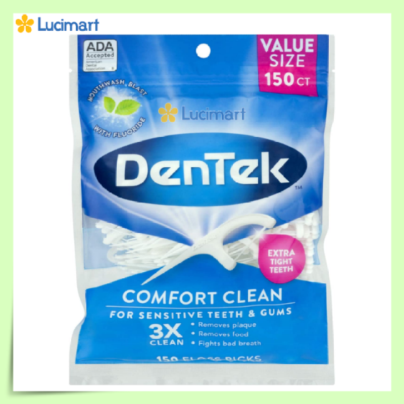 Tăm Chỉ Nha Khoa DenTek Comfort Clean từ Mỹ (gói 150 cây)