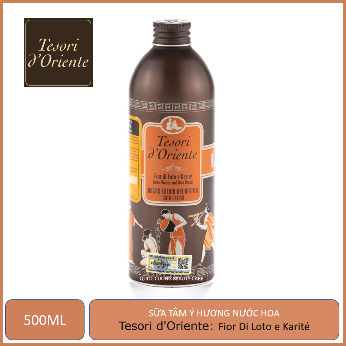 Sữa tắm hương nước hoa TESORI DORIENTE hoa Sen 500ml