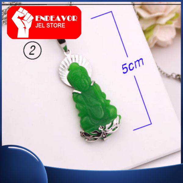 MẶT DÂY CHUYỀN BỒ TÁT CẨM THẠCH BỌC INOX - Endeavor Jel Store