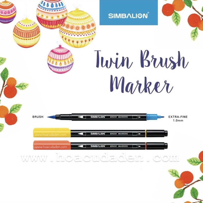 [HCM]P1-Bút Cọ 2 Đầu Simbalion Dual Brush Pen