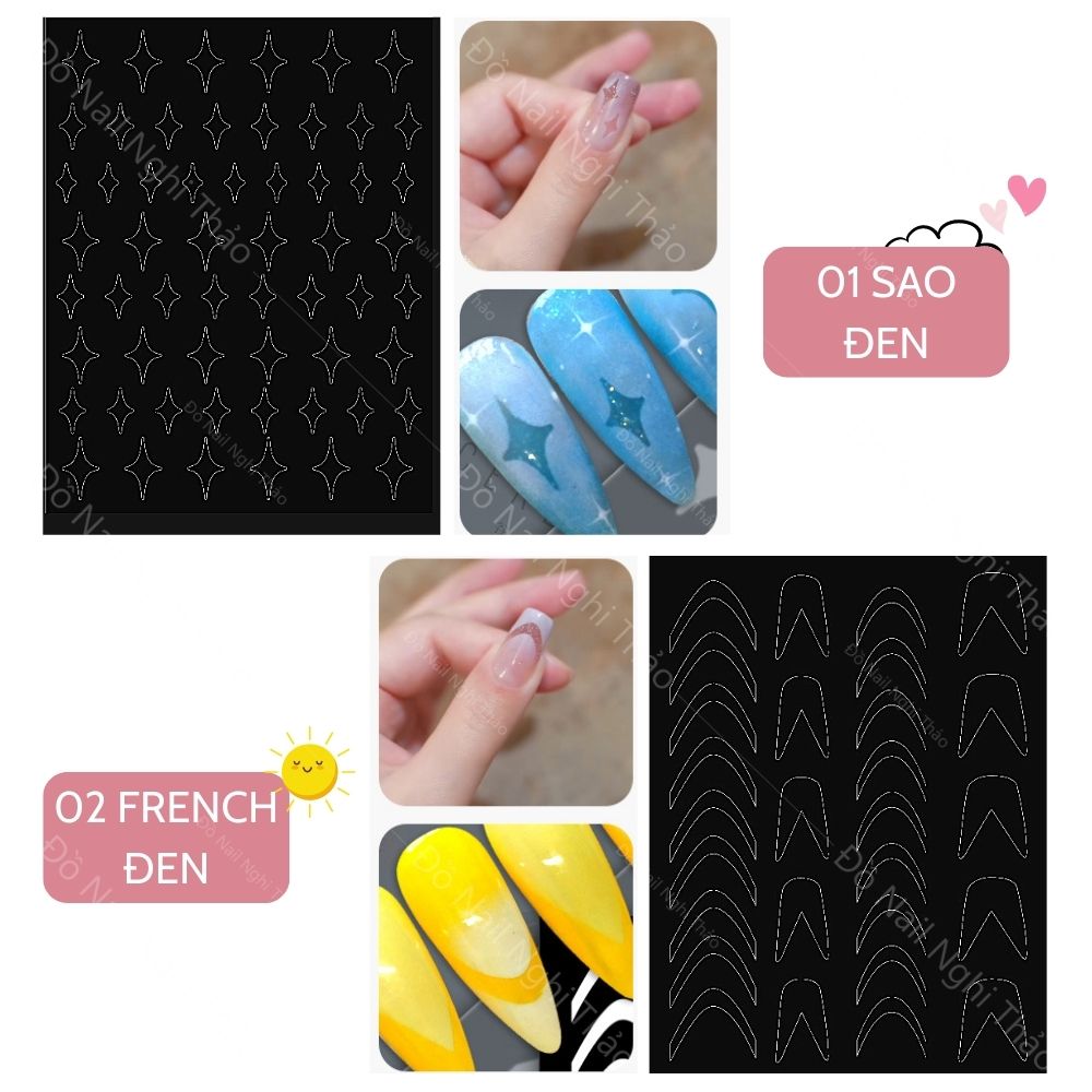 Sticker nail dặm ombre