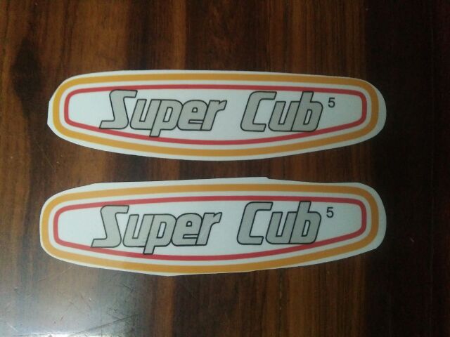 Bộ tem dán bình xăng Cub 80 hàng nhập Thái Lan