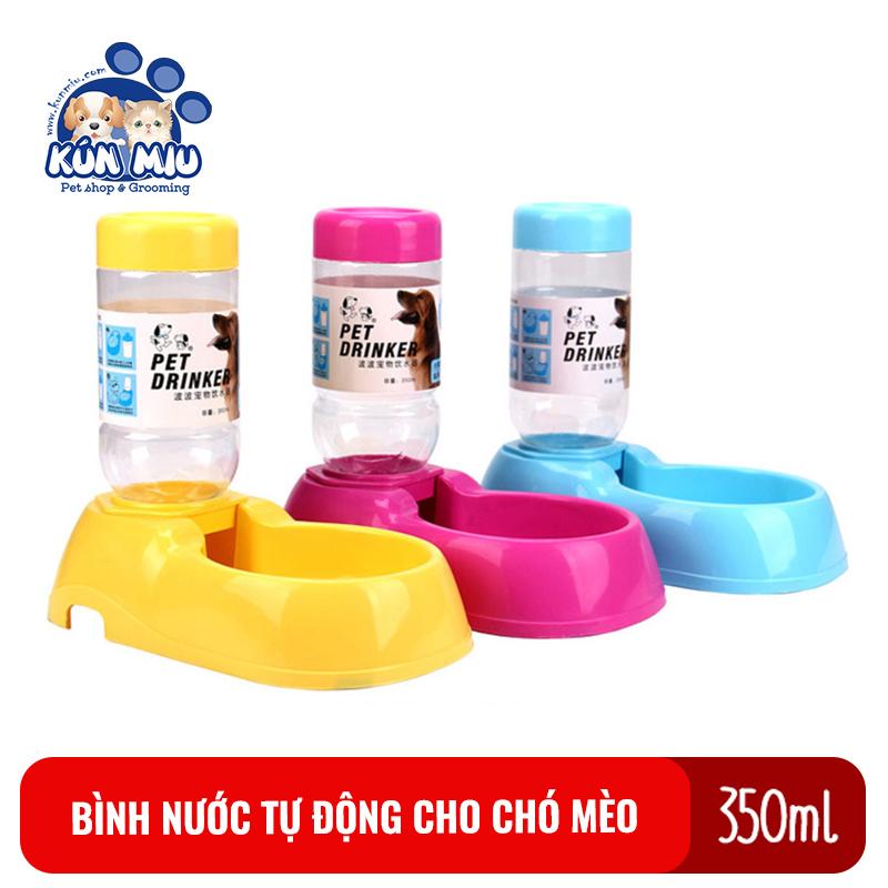 [Hoàn Tiền 10%] Bình nước tự động cho chó mèo Kún Miu 350ml chất liệu nhựa PP cao cấp nhiều màu sắc