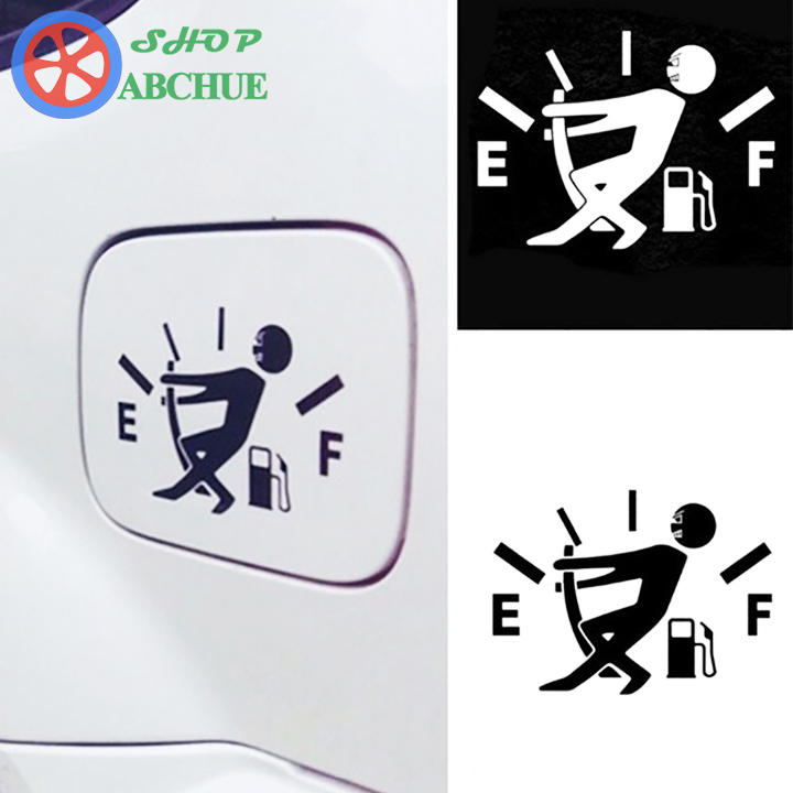 Decal dán nắp bình xăng ô tô xe hơi