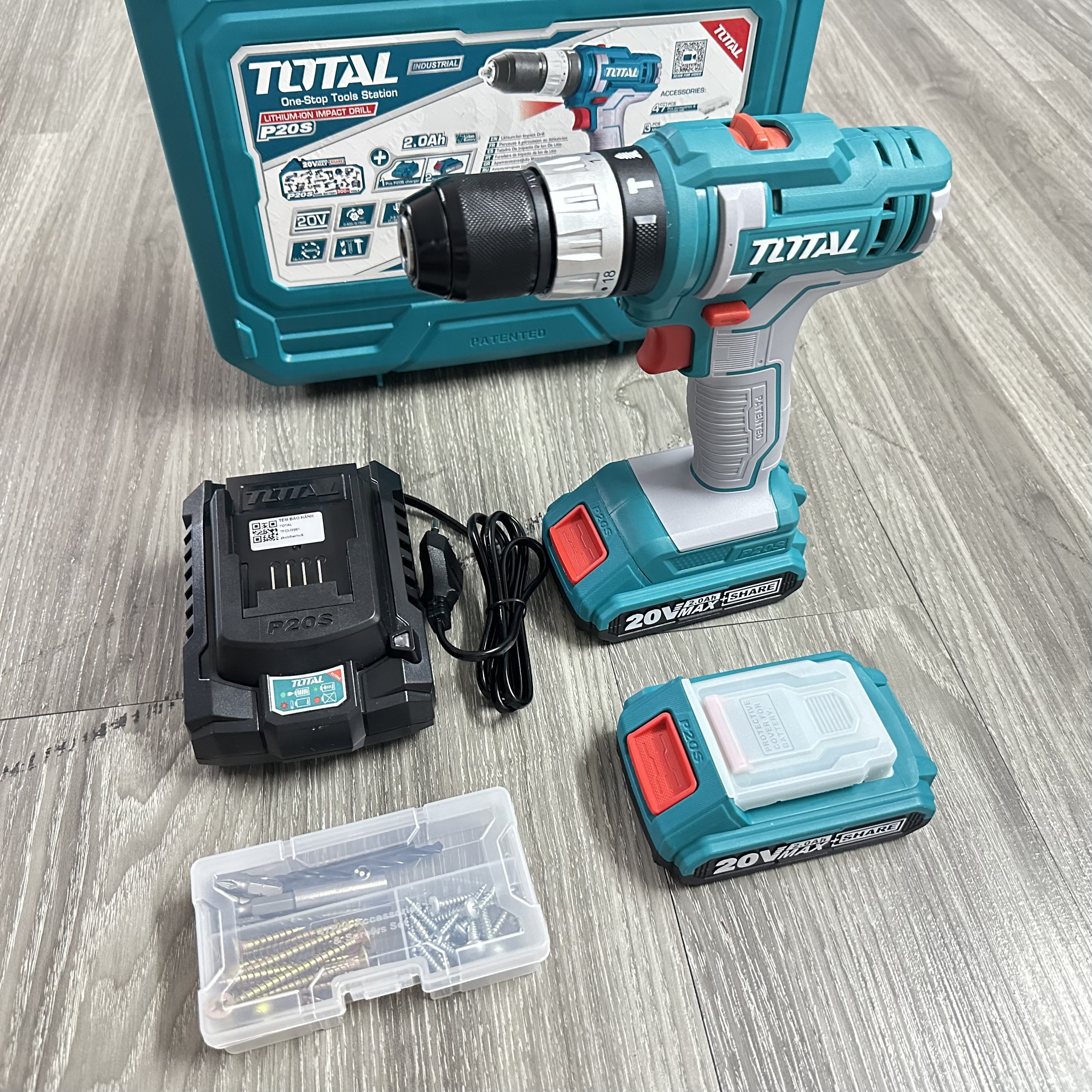 MÁY KHOAN BÚA DÙNG PIN TOTAL 20V TIDLI201452