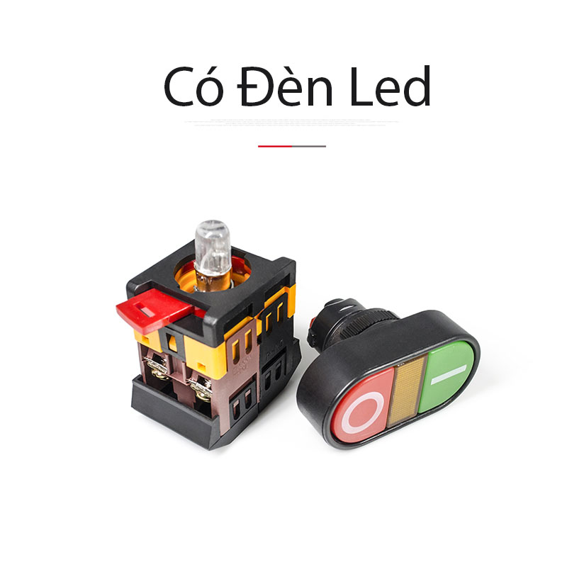 Công Tắc Nhấn Đôi APBB-AS-22&25N On-Off Có Đèn 220VAC
