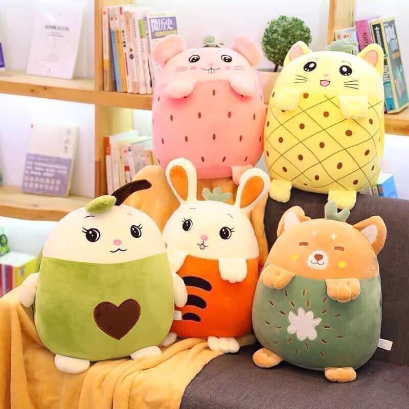 CHĂN GỐI 2 IN 1 HÌNH THÚ  KUTE, Bộ Gối Kèm Chăn Hình Thú ( Giao Ngẫu Nhiên )