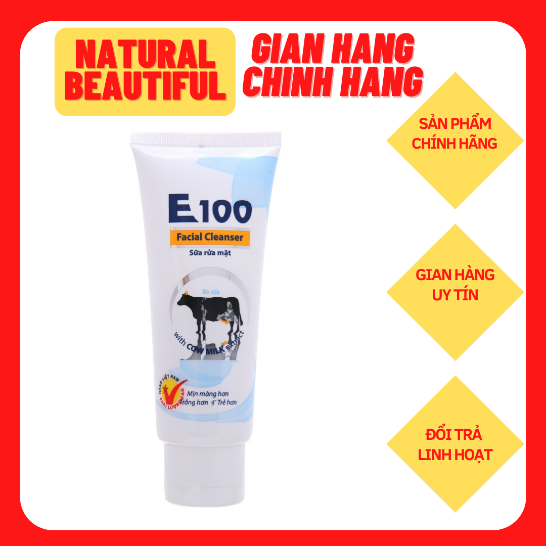 Sữa rửa mặt E100 tinh chất sữa bò 80ml