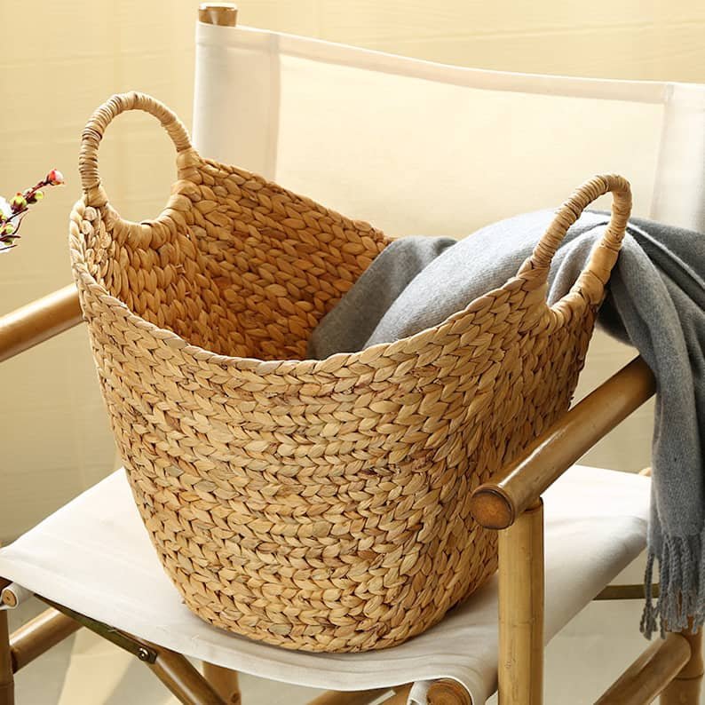 [Lubi Home] - Giỏ đựng đồ đan lục bình hình thuyền xinh xắn