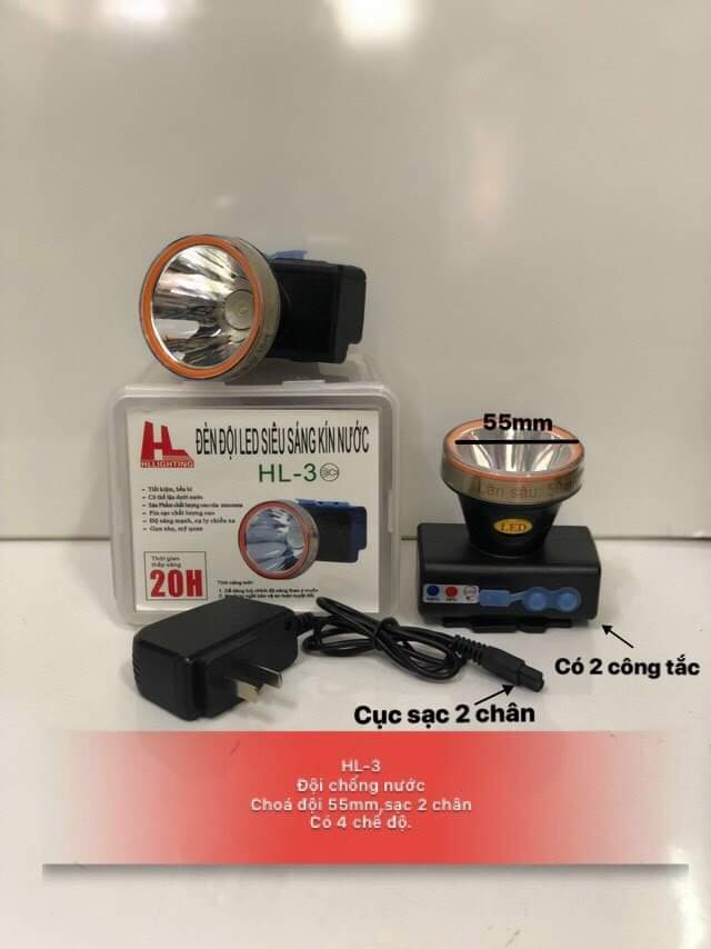 Đèn đội đầu HL3 , tầm sáng mạnh, xa