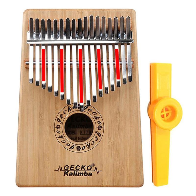 Đàn Kalimba Gecko 17 Phím K17BAEQ Gỗ Trúc Kèm Kèn Kazoo (Có EQ) DreamMaker - HÀNG CÓ SẴN