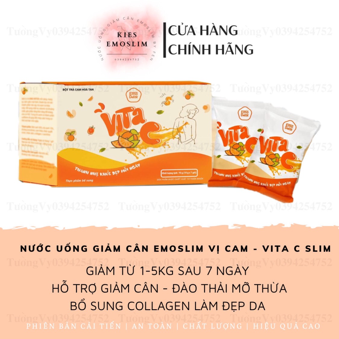 ✨ Combo sỉ 10hộp Giảm Cân Emoslim By Fen [ Ib Mix Vị ]