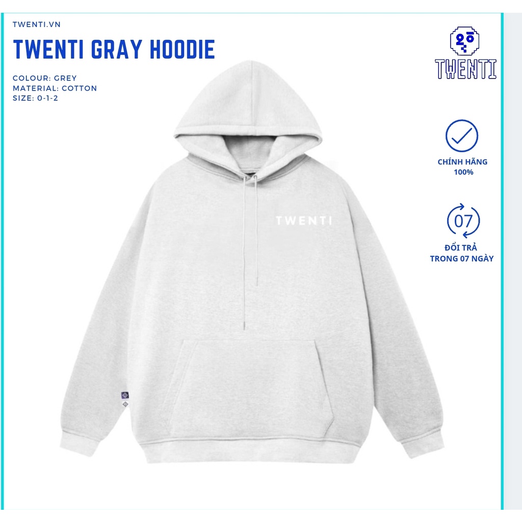 [Nhập RS0822 giảm 30k cho đơn 99k]ÁO HOODIE TWENTI NỈ IN BASIC