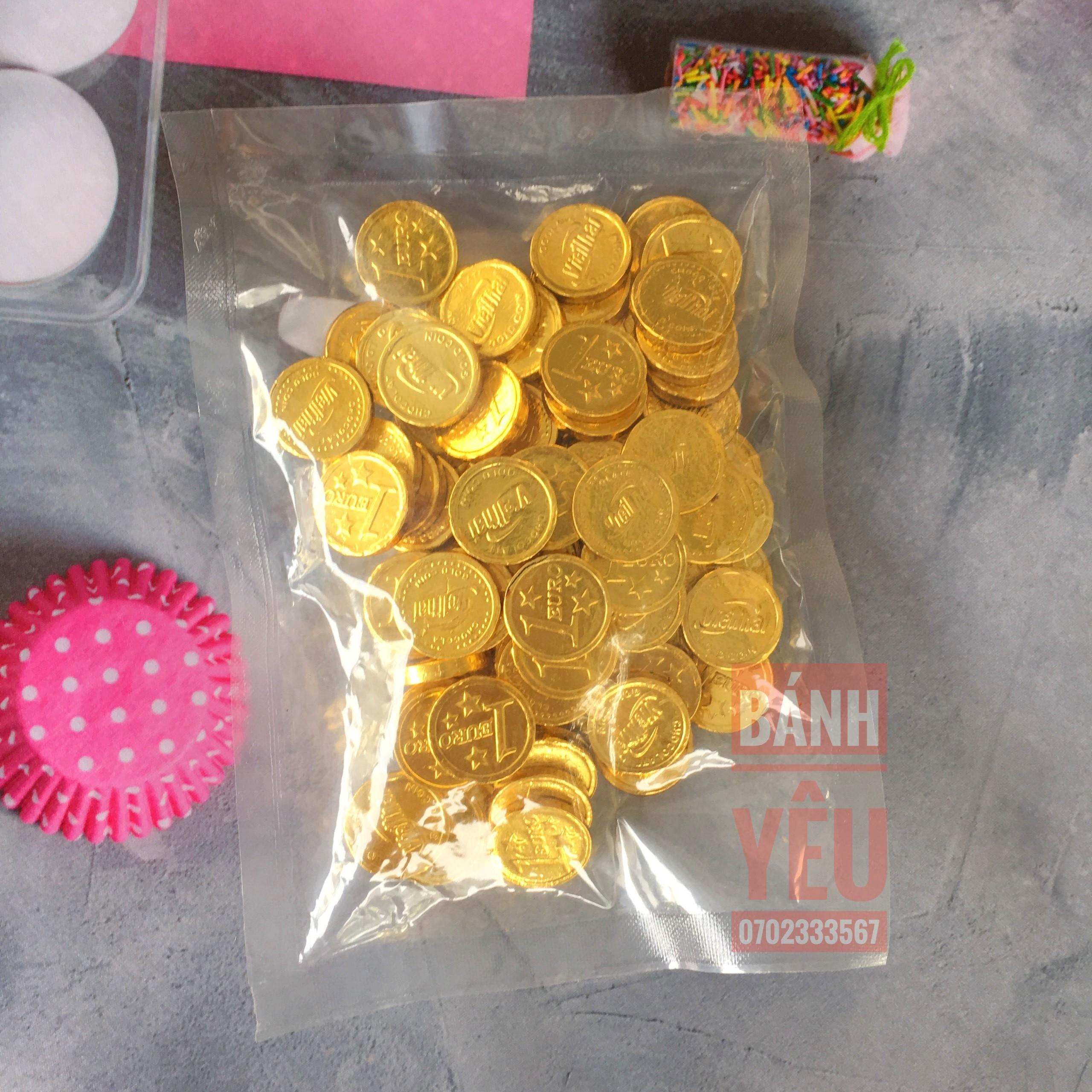 Kẹo Socola hình tròn vàng 200g