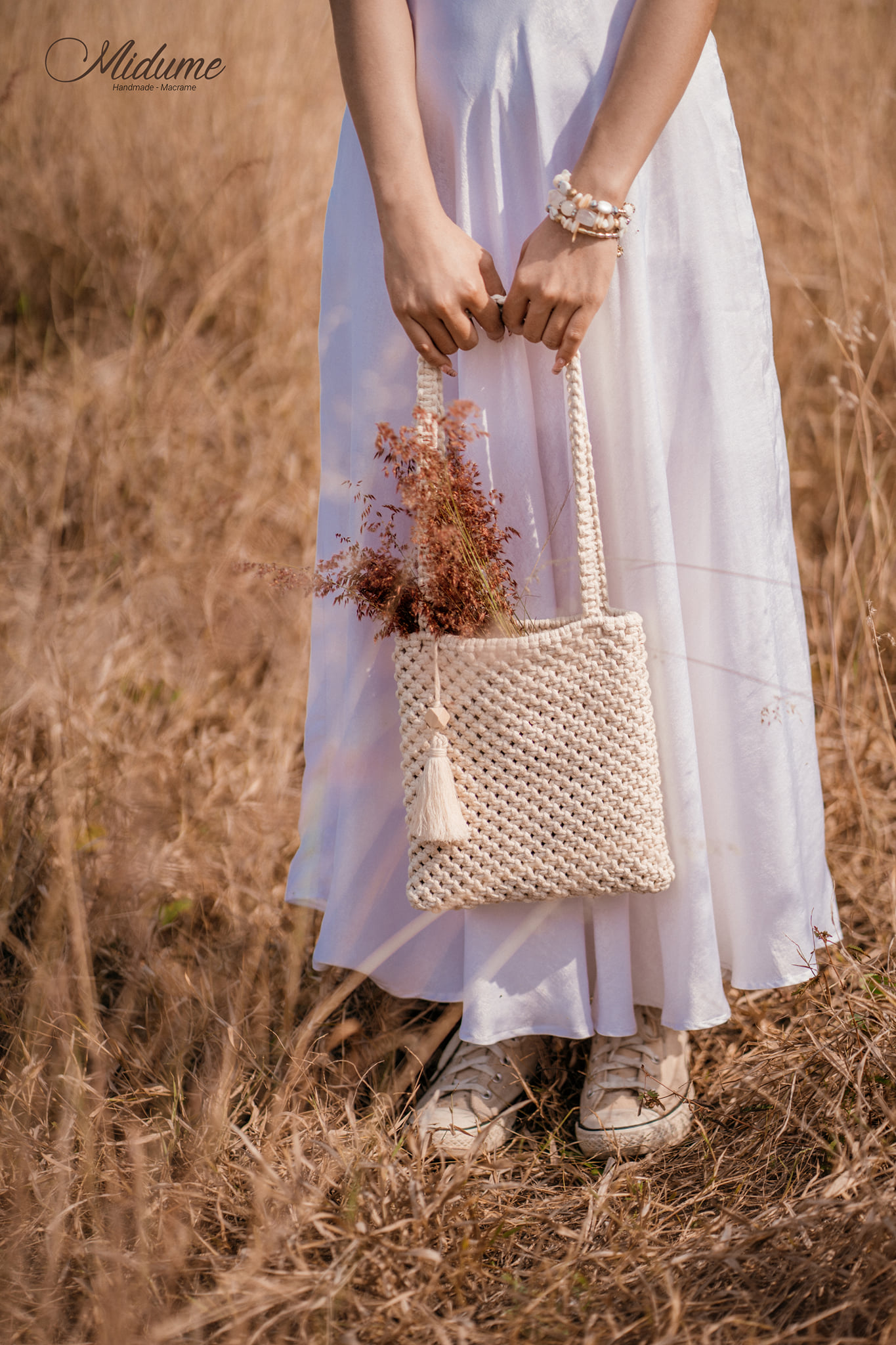 Túi xách đeo vai Macrame phong cách boho chic & vintage