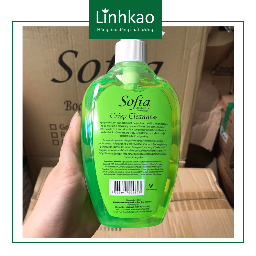Nước rửa tay Sofia 500ml Malaysia