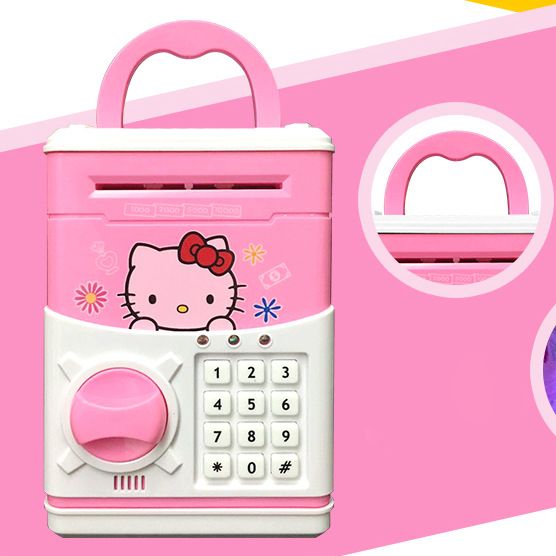 Két Sắt Mini Nhận Vật Hoạt Hình Dành Cho Bé, Ống Tiết Kiệm Tiền Thông Minh Khóa Mật Mã, Heo Đất Tiết Kiệm Tiện Dụng, Lều Cắm Trại Cho Bé, Huy Linh