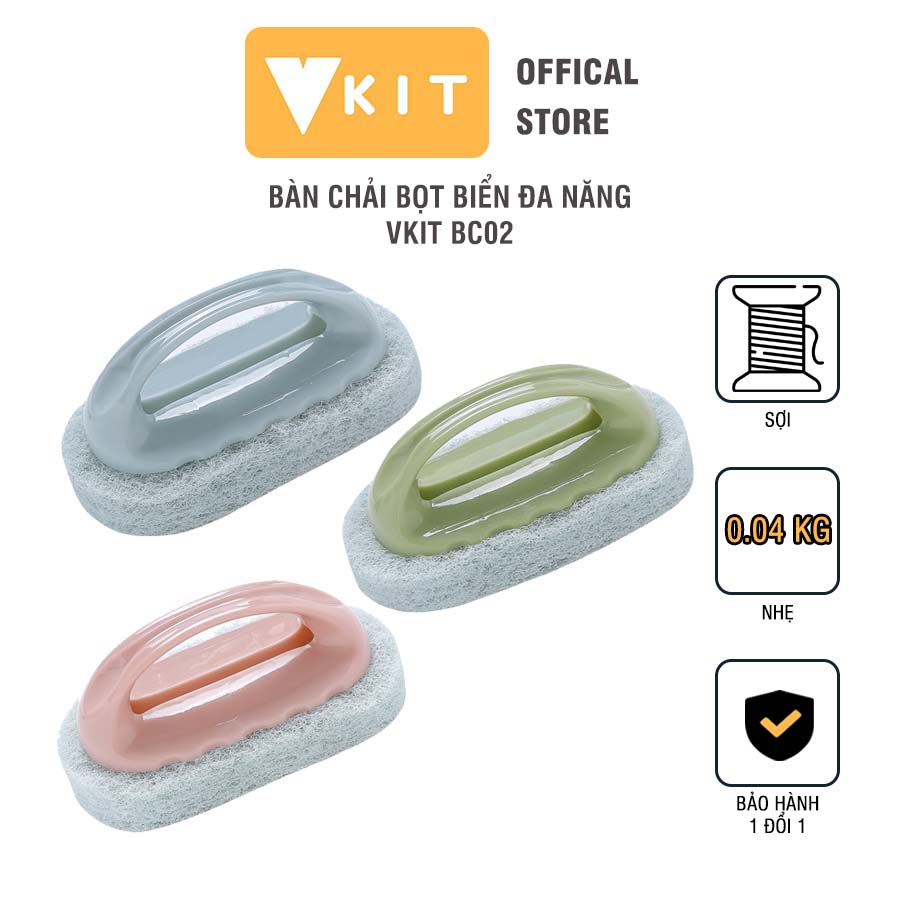 [BC02] Bàn chải bọt biển đa năng Vkit BC02