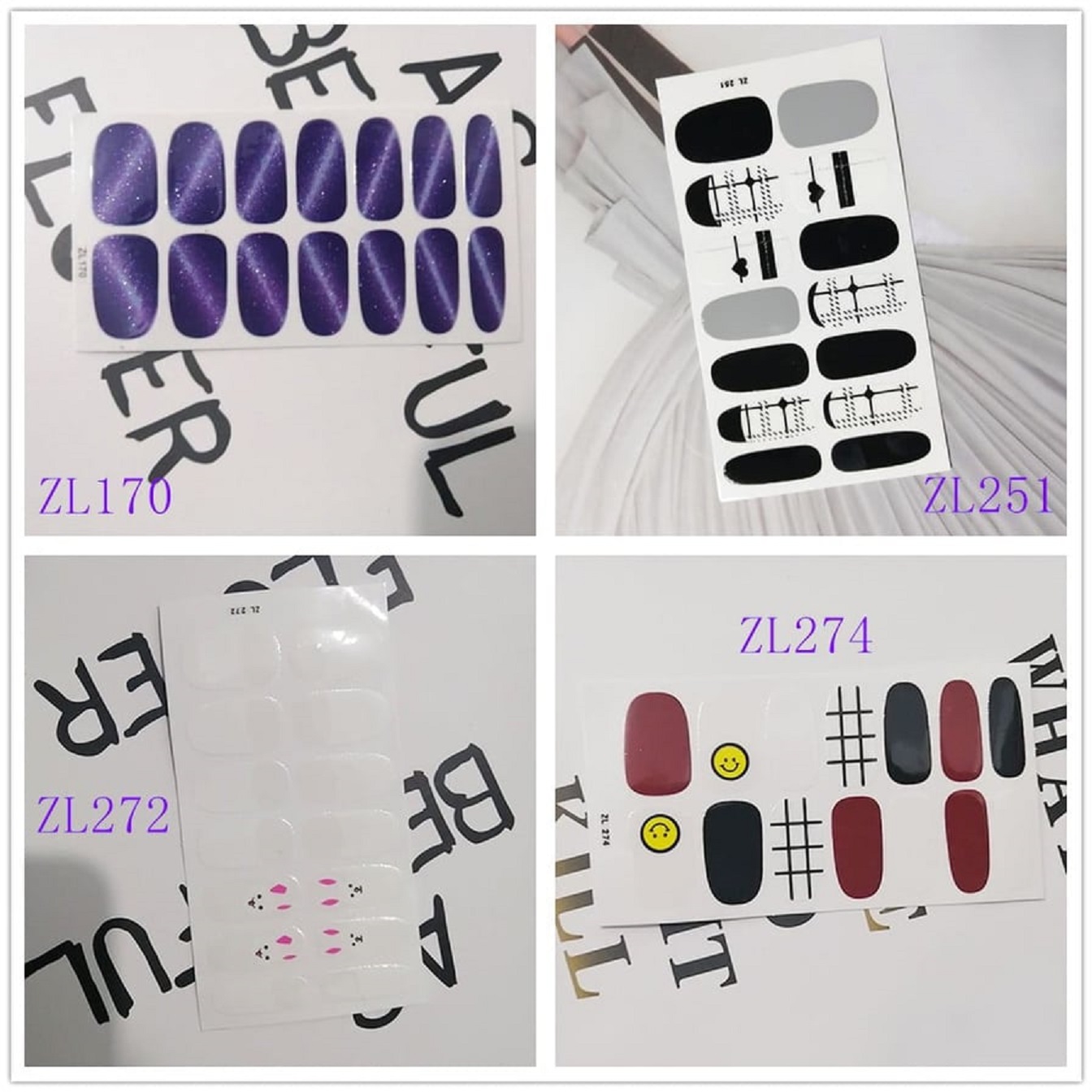 Móng giả, Sticker 3D trang trí móng chống nước, siêu bền