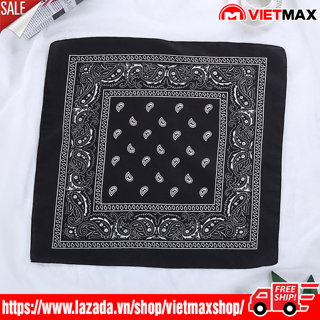 Khăn Turban Bandana Hip Hop - Khăn Vuông Họa Tiết Đa Năng 55x55 cm