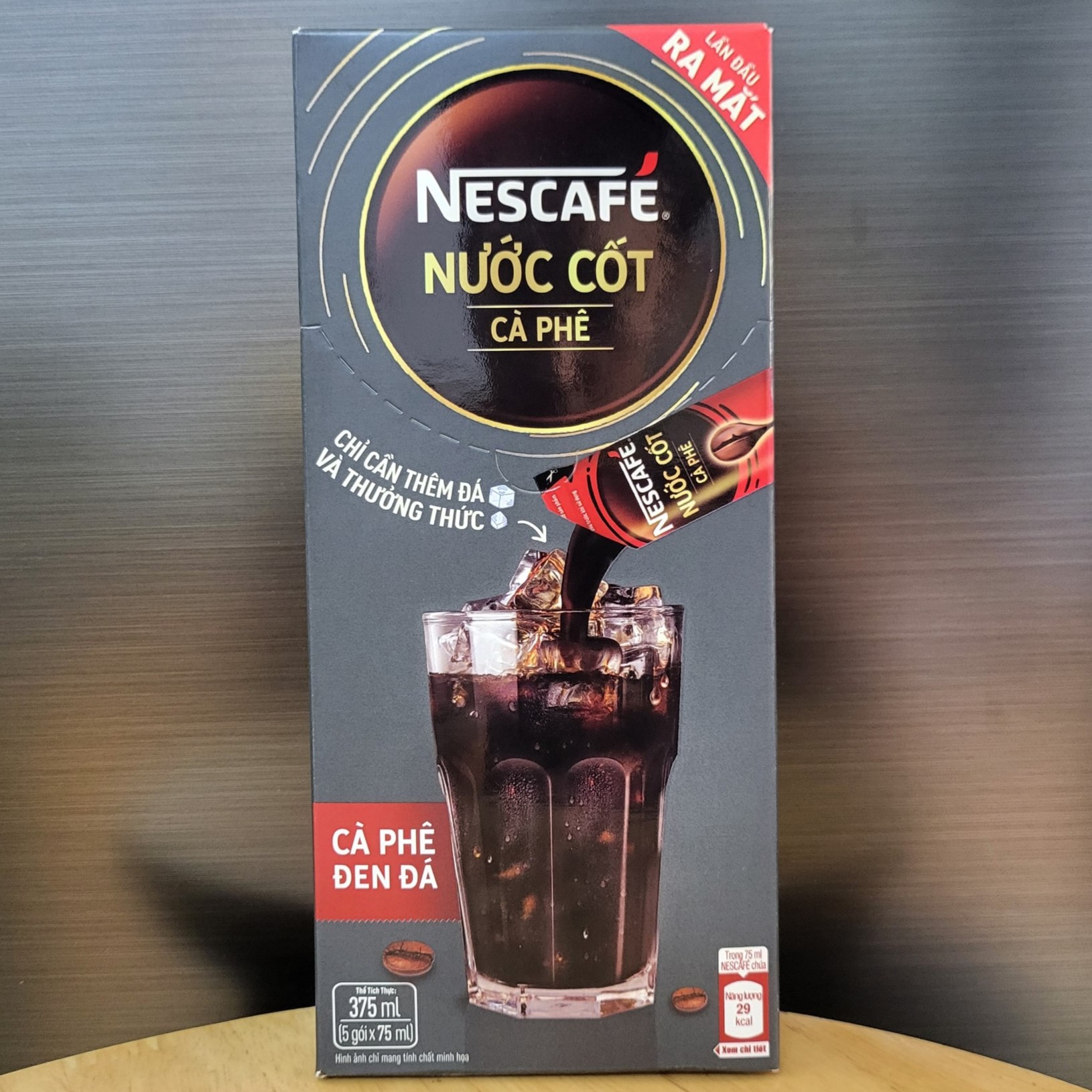 Nescafe - hộp đen 375ml / 5 gói - nước cốt cà phê đen nestle coffee