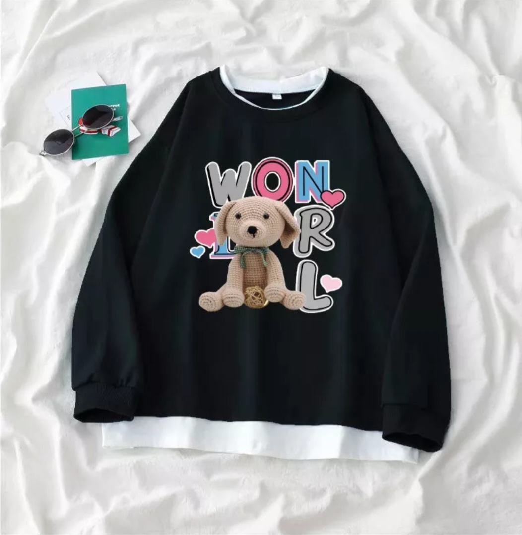 Sét áo sweater kèm quần bom in gấu bông (CÓ BÁN LẺ)
