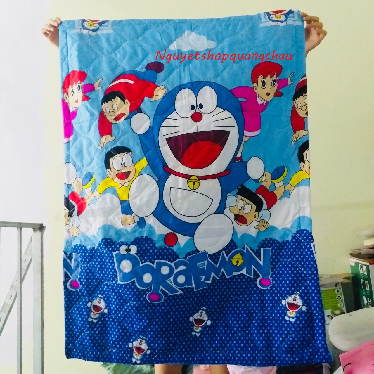 Chăn cho bé đi học size 80x105cm, mền trần bông mỏng cho bé