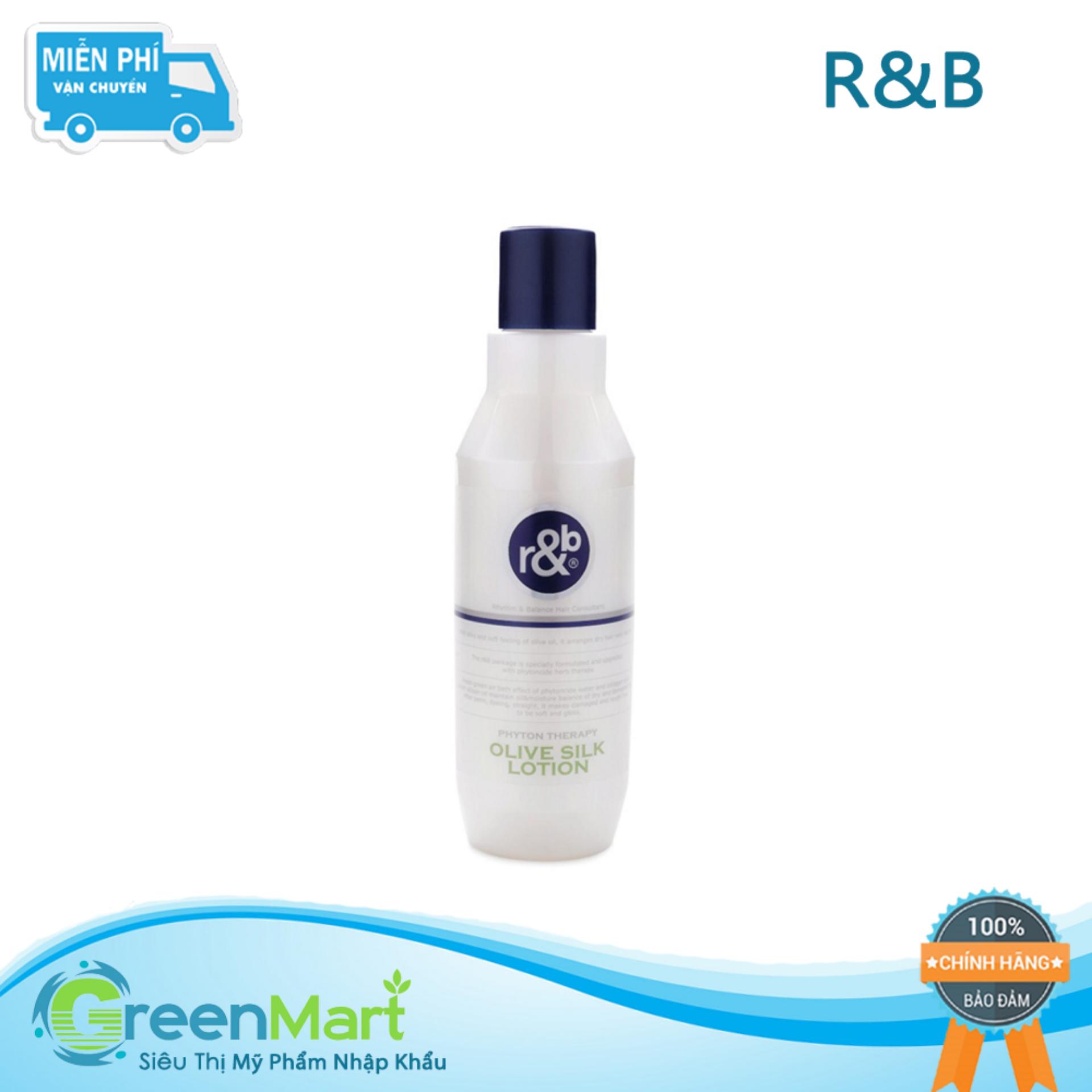 [HCM]Kem dinh dưỡng bóng tóc dưỡng ẩm phục hồi tóc khô và giữ nếp tóc uốn R&B Olive Silk Lotion Hàn Quốc 250ml