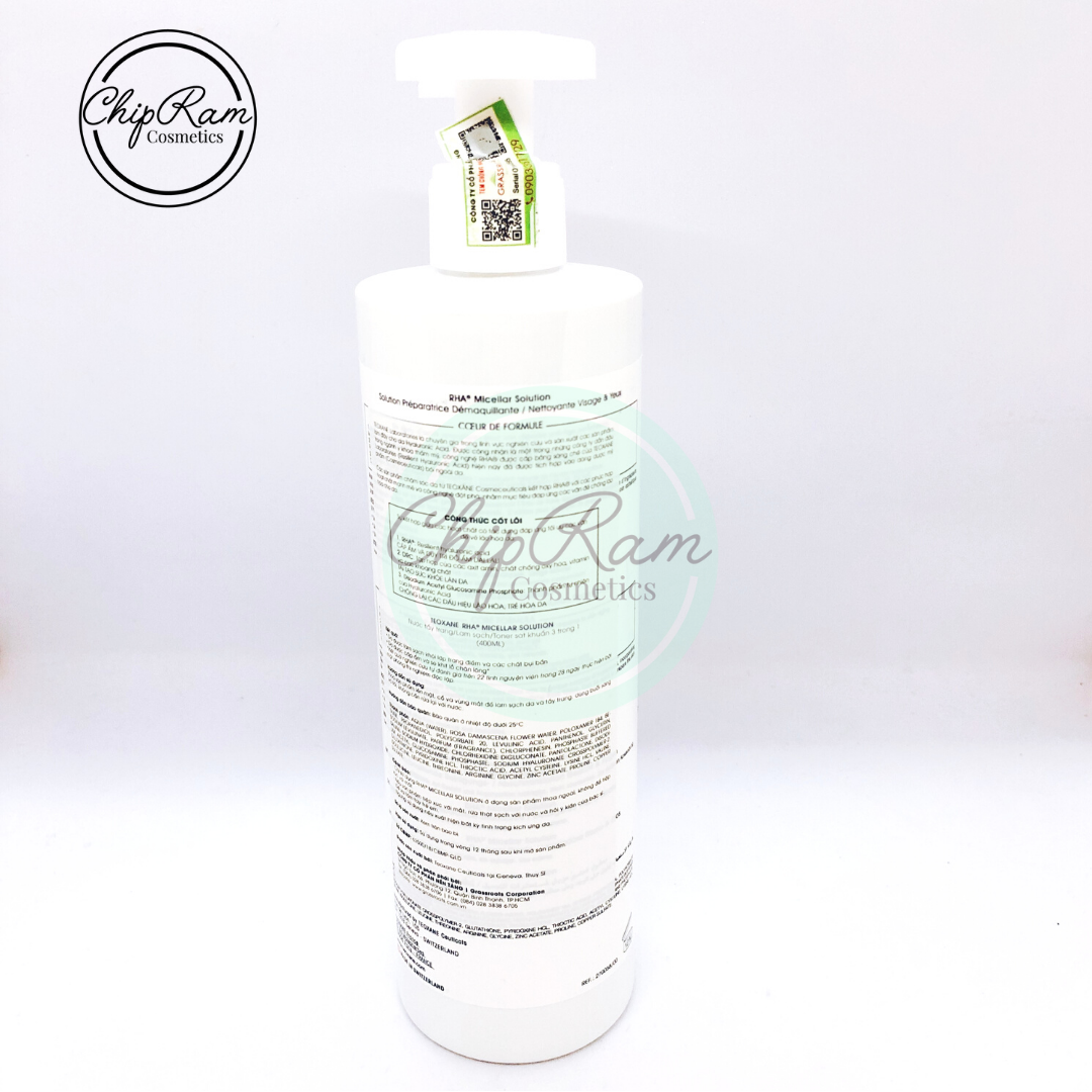 Tẩy trang Teoxane RHA Micellar Solution hàng công ty (200/400ML)