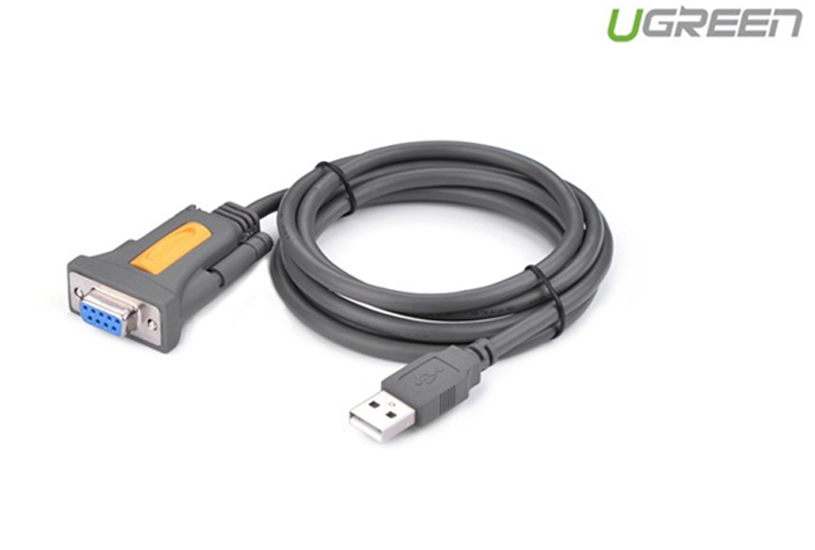 Cáp chuyển USB to COM RS232 âm dài 1,5m Ugreen 20201