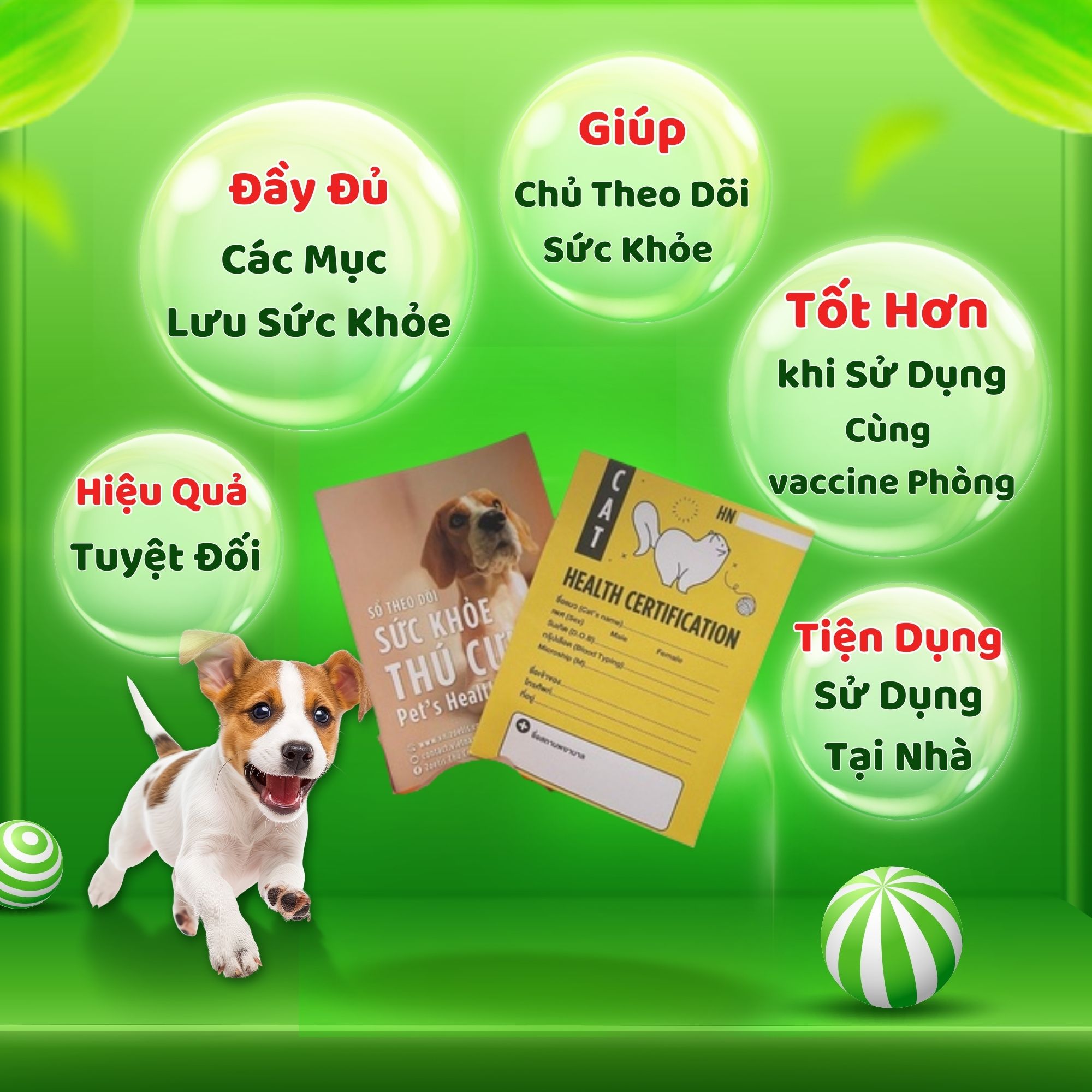 Sổ Theo Dõi Sức Khỏe Dành Cho Chó Mèo - Sổ Sức Khỏe Dành Cho Thú Cưng [CHÍNH HÃNG]