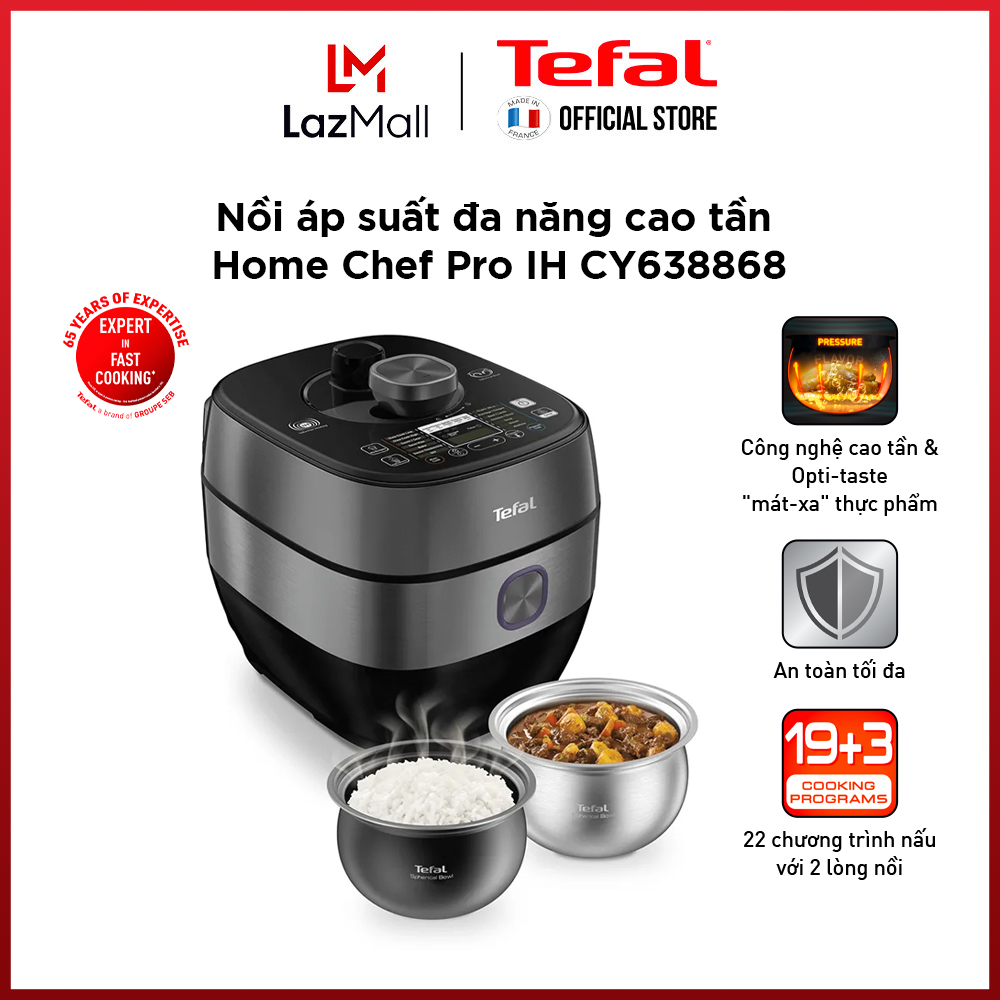 Nồi áp suất điện đa năng 5L cao tần Tefal CY638868 - Gian hàng chính hãng bảo hành 2 năm
