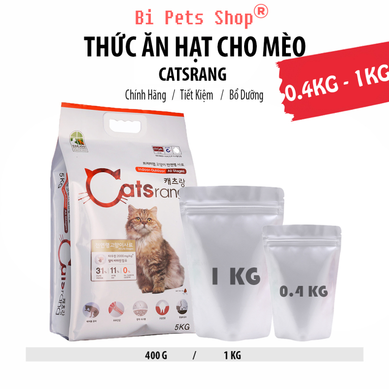 Thức Ăn Hạt Cho Mèo - Hạt Catsrang Hàn Quốc - Túi Zip 1Kg